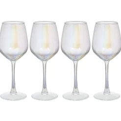 Gifi Verre à vin transparent irisé x4