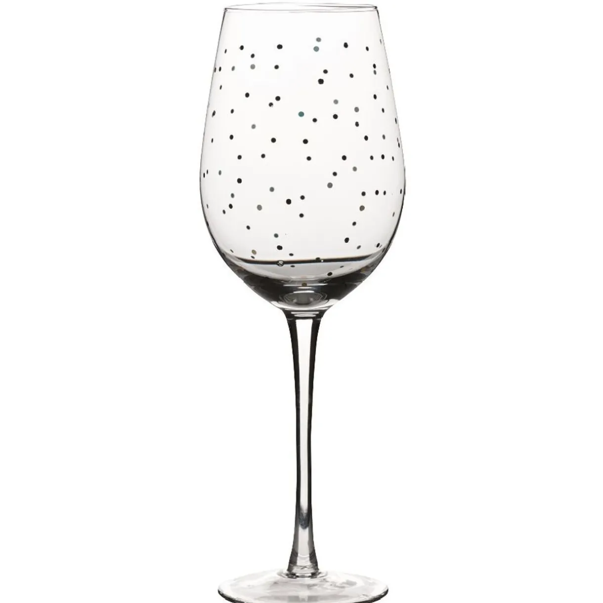 Gifi Verre à vin transparent motif pois