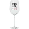 Gifi Verre à vin XL imprimé Amour Gloire et Rosé