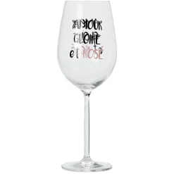 Gifi Verre à vin XL imprimé Amour Gloire et Rosé