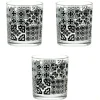 Gifi Verre bas motif carreaux de ciment x 3
