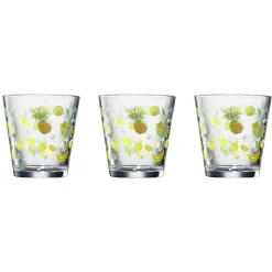 Gifi Verre conique bas motif exotique 25,5 cl x3