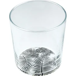 Gifi Verre décor fleuri X3
