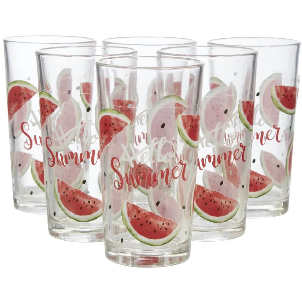Gifi Verre haut pastèque Hello Summer x 6