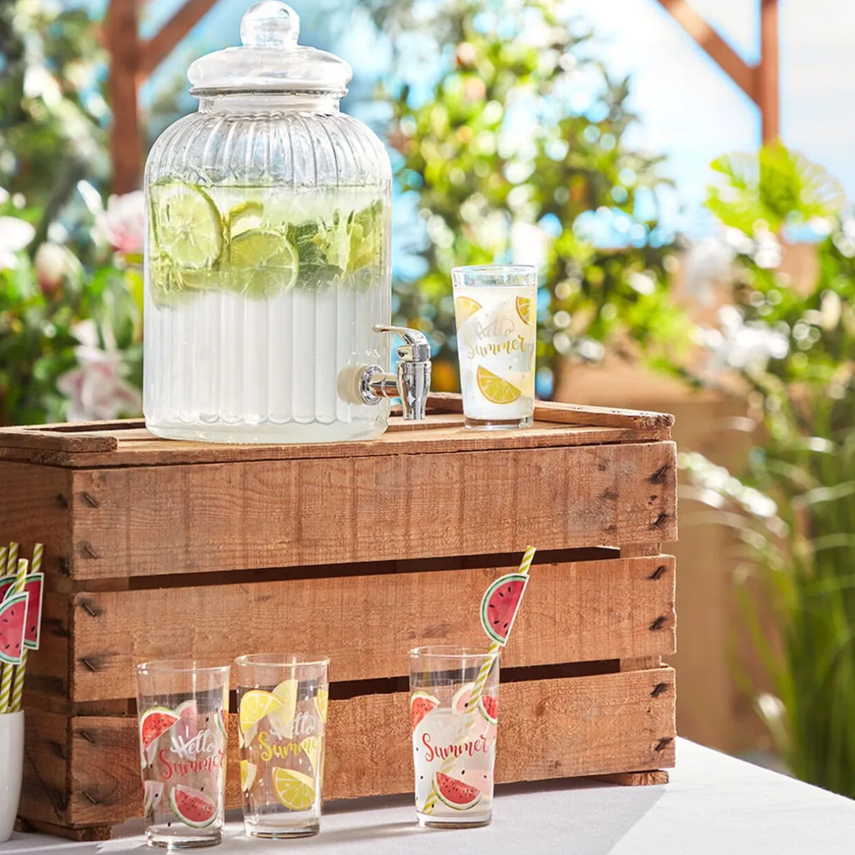 Gifi Verre haut pastèque Hello Summer x 6