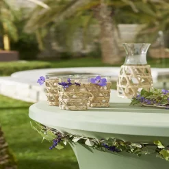Gifi Verre haut transparent avec raphia Ø8xH12,5cm Sale