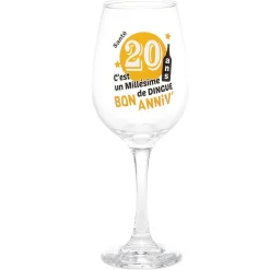 Gifi Verre pied à message humoristique