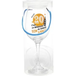 Gifi Verre pied à message humoristique