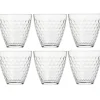 Gifi Verre transparent design point relief 25 cl x12