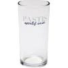 Gifi Verre tubo avec inscription Pastis apéritif anisé 25cl