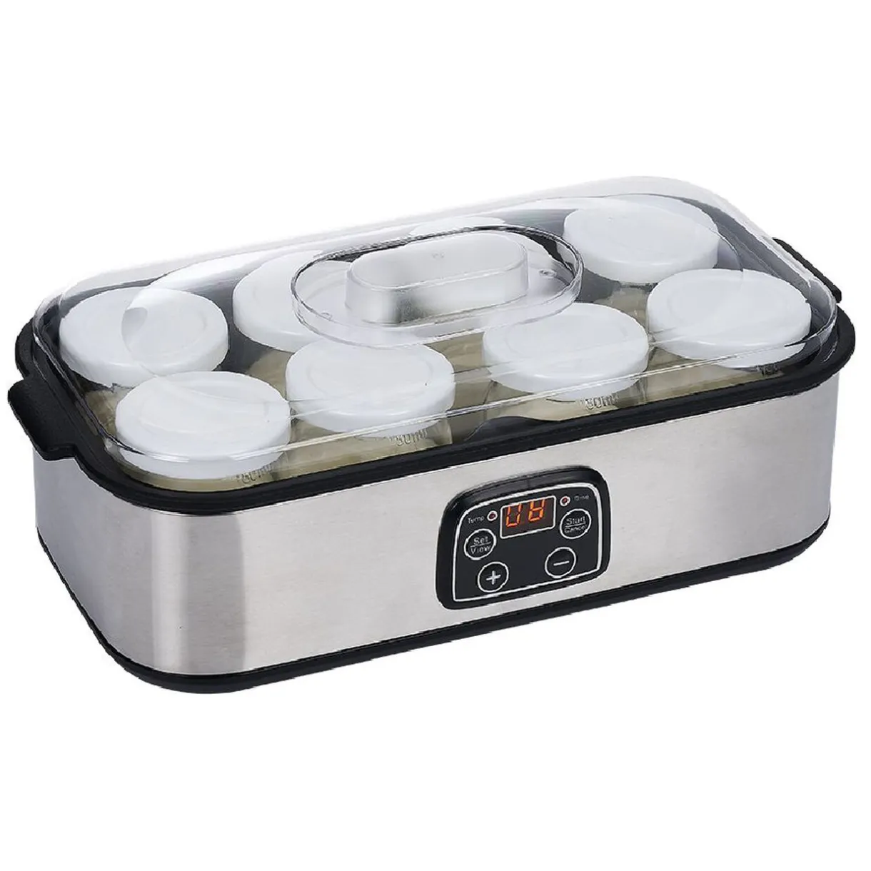 Gifi Yaourtière 8 pots en aluminium gris Best