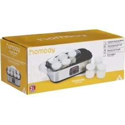 Gifi Yaourtière 8 pots en aluminium gris Best