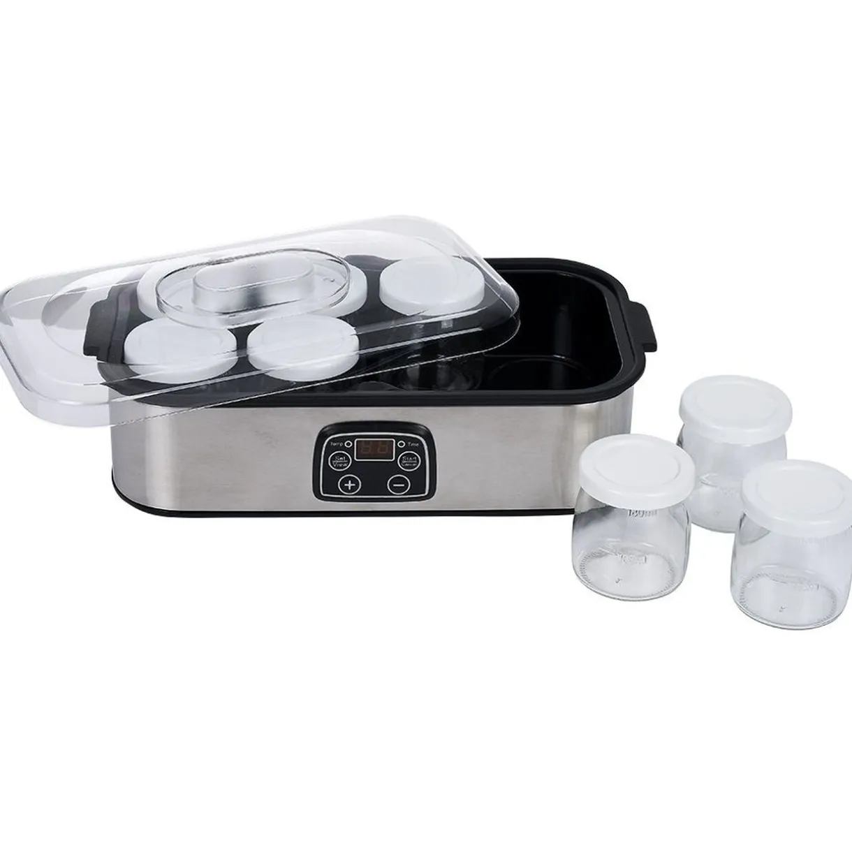 Gifi Yaourtière 8 pots en aluminium gris Best